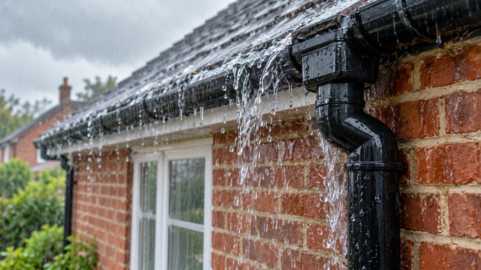 Photographic illustration of Gutters and rainwater