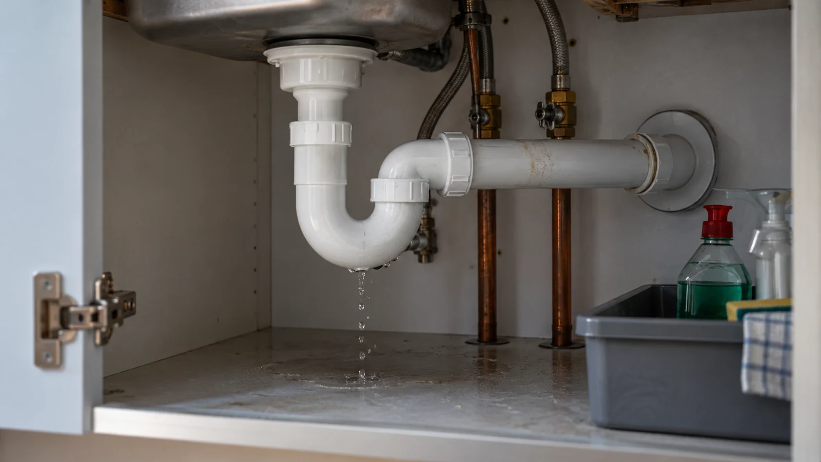 Photographic illustration of Plumbing leaks