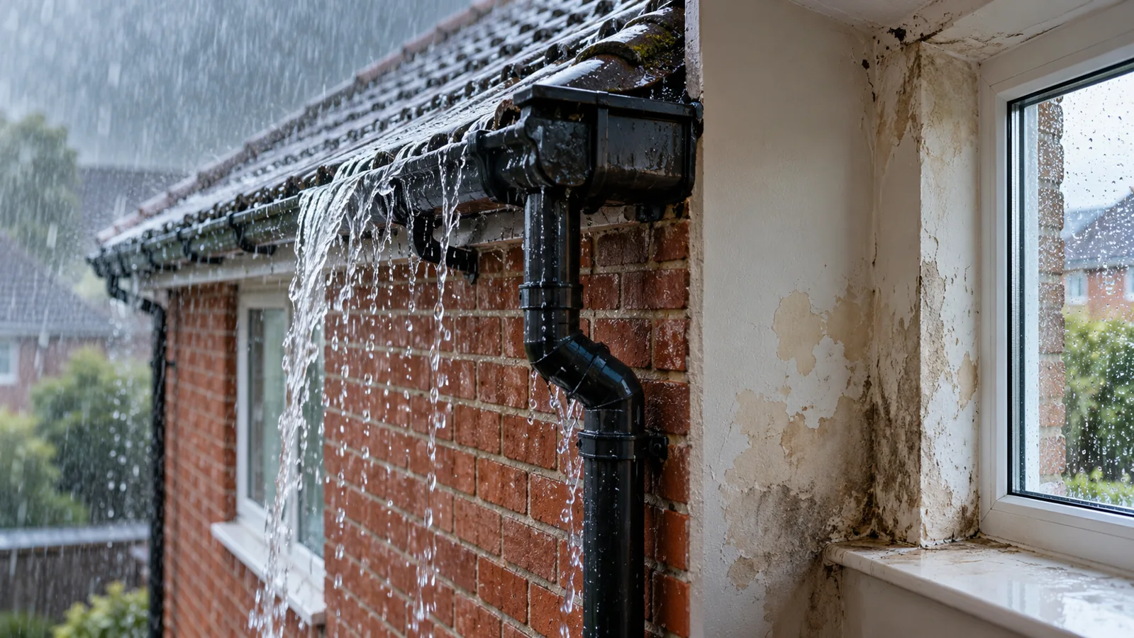 Condensation and mould by a window